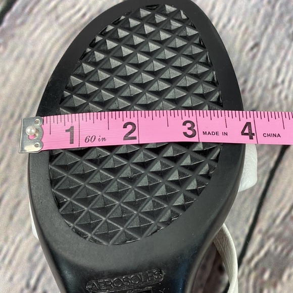 A2 by AEROSOLES White & Black Leather Slip On Comfy Heels - Picture 10 of 17